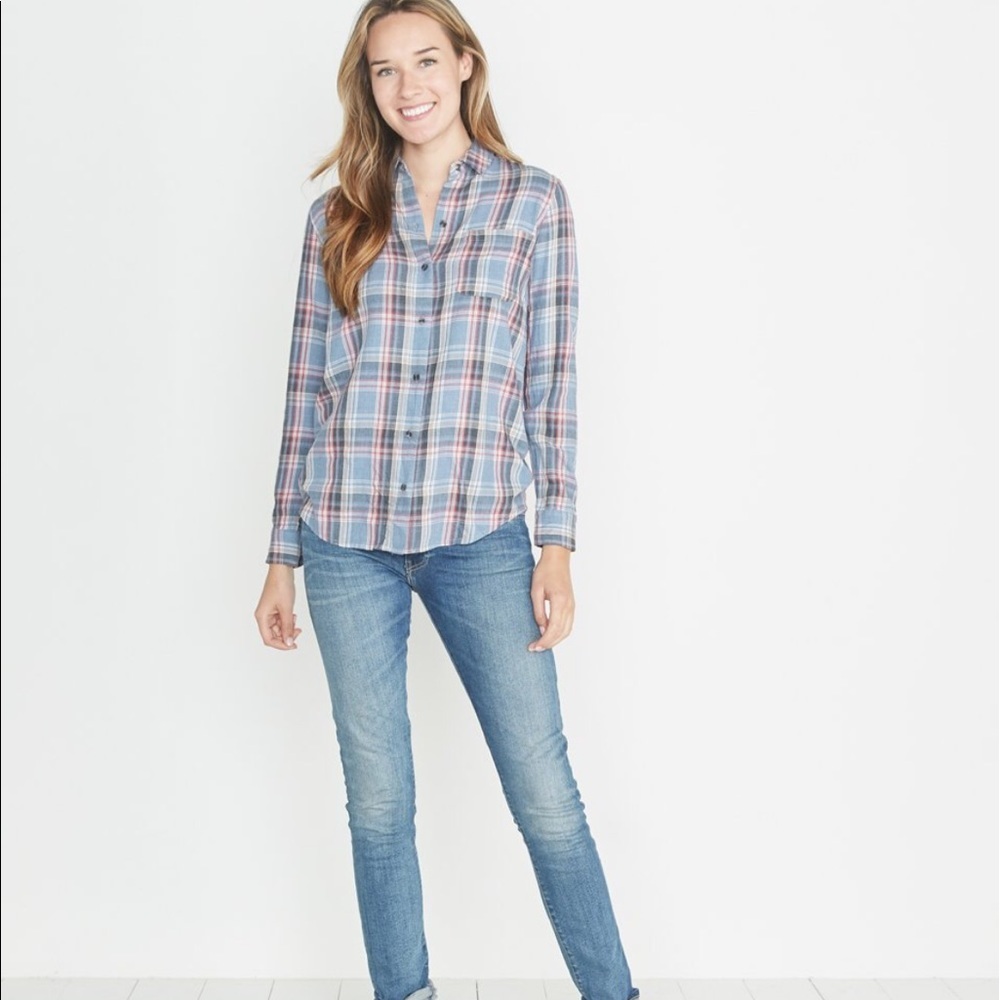 NEW • Marine Layer • Marigold Plaid Button Down